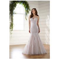 Essense of Australia D2116 - Mermaid Sweetheart Dropped Floor Court Tulle Lace - Formal Bridesmaid D