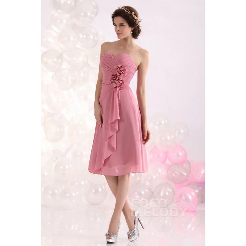 My Stuff, Pretty A-Line Sweetheart Knee Length Chiffon Bridesmaid Dress COZK13029 - Top Designer Wed
