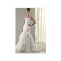 Mellifluous One Shoulder Applique Beads Working Bow Organza Satin Chapel Train Bridal Gown In Canada