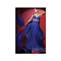 Sapphire Chiffon Tony Bowls Collection Pageant Dress 111C33 - Brand Prom Dresses|Beaded Evening Dres