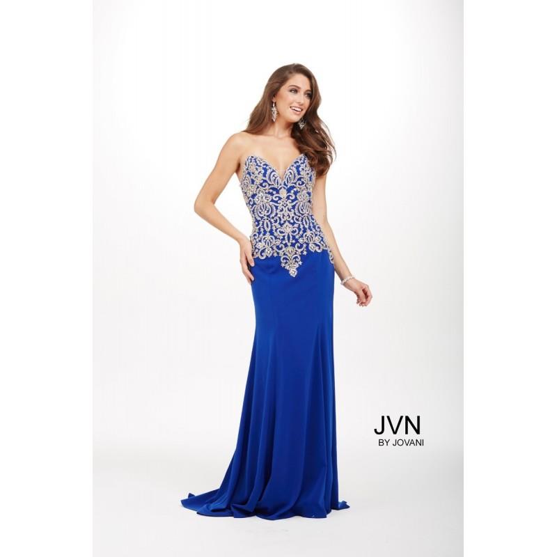 My Stuff, Jovani JVN33690 Prom Dress - Drop Waist, Fitted Prom JVN by Jovani Strapless, Sweetheart L