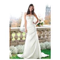 Dignified Stretch Satin&Satin A-line Sweetheart Neckline Natural Waistline Wedding Dress - overpinks