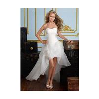 Short Front Long Back Strapless Organza Wedding Dresses In Canada Wedding Dress Prices - dressosity.