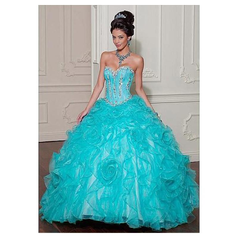 My Stuff, Gorgeous Organza Sweetheart Neckline Floor-length Ball Gown Prom Dress - overpinks.com
