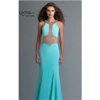 Aqua Slim Long Gown by Saboroma - Color Your Classy Wardrobe