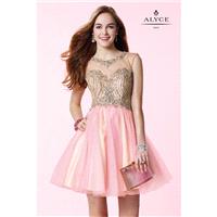 Alyce Paris Short 3645 Illusion Dress - Brand Prom Dresses|Beaded Evening Dresses|Charming Party Dre