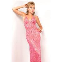 Inexpensive Sequined Open Back Gown by Scala Couture 48409 - Bonny Evening Dresses Online