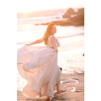 Plus Size Sweep Train Pink Aline Sleeveless V-Neck Zipper Up Summer Beach Chiffon Wedding Gown - ove