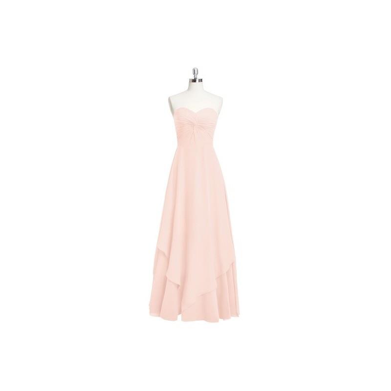 My Stuff, Pearl_pink Azazie Ginette - Sweetheart Back Zip Floor Length Chiffon Dress - Charming Brid
