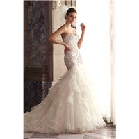 Style 117277 by David Tutera for Mon Cheri - Ivory  White  Champagne Organza Floor Sweetheart  Strap