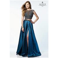 Blue Alyce Prom 6740-17 Alyce Paris Prom - Rich Your Wedding Day