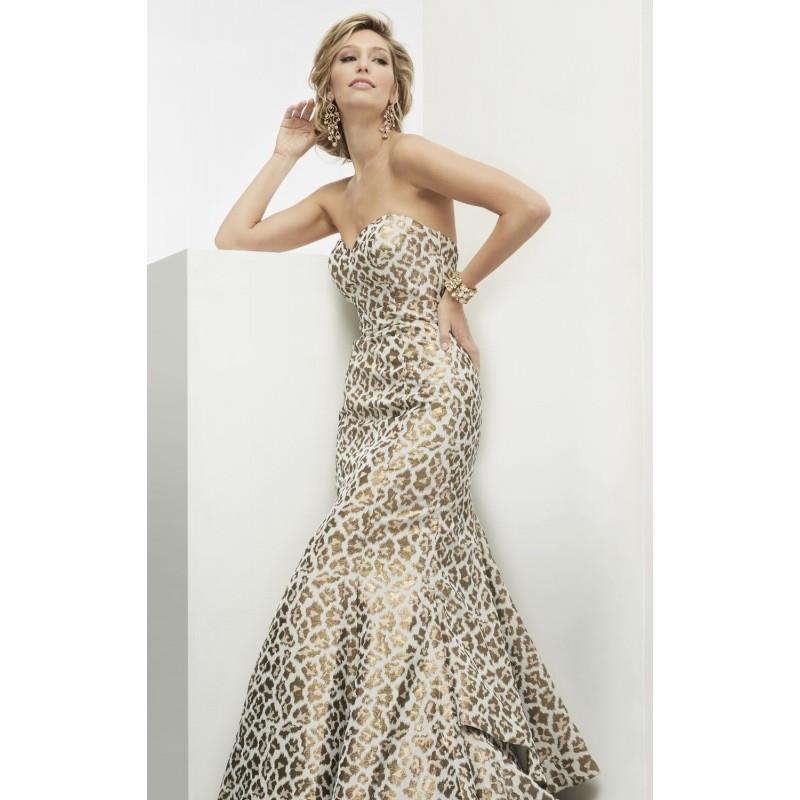 My Stuff, Leopard Strapless Leopard Printed Gown by Jasz Couture - Color Your Classy Wardrobe