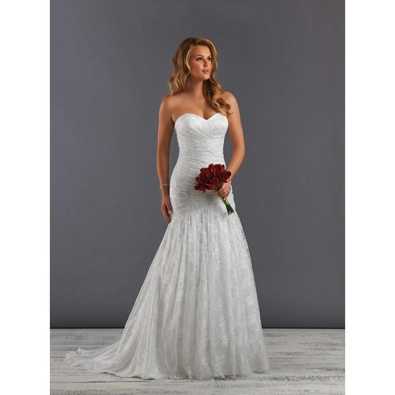 My Stuff, Bonny Love 6417 Strapless Ruched Overlace Sweetheart Wedding Dress - Crazy Sale Bridal Dre