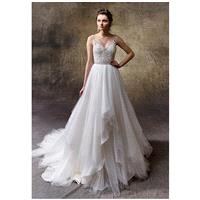 Enzoani Leann-SK - A-Line Sweetheart Natural Floor Chapel Tulle Beading - Formal Bridesmaid Dresses