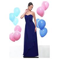 Elegant Chiffon Sweetheart A-line Long Bridesmaid Dress - overpinks.com