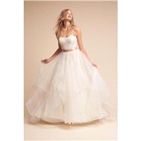 BHLDN 2017 Rowena Ivory Tulle Sweetheart Appliques Sleeveless Sweet Ball Gown Sweep Train Bridal Gow