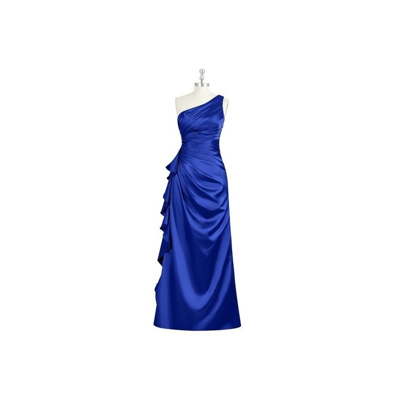 My Stuff, Royal_blue Azazie Kamila - Floor Length Side Zip Charmeuse One Shoulder Dress - Cheap Gorg
