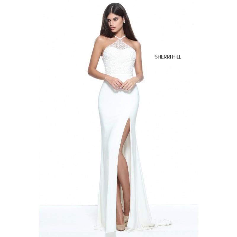 My Stuff, Sherri Hill 51159 Prom Dress - Halter Long Sherri Hill Fit and Flare Prom Dress - 2017 New