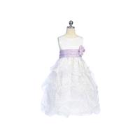 Lilac Flower Girl Dress - Matte Satin Bodice w/ Gathers Style: D2150 - Charming Wedding Party Dresse