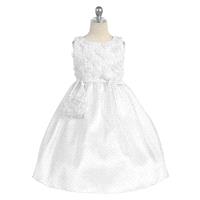 White Tulle Rosebud Bodice w/ Taffeta Skirt Style: D731 - Charming Wedding Party Dresses|Unique Wedd