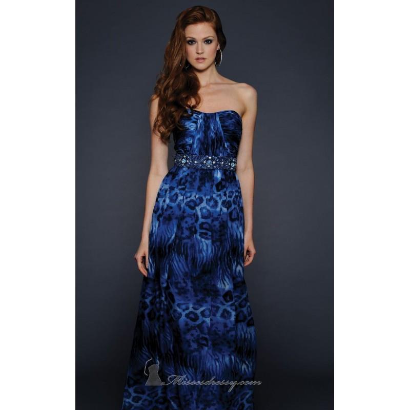 My Stuff, Print Strapless Casual Evening Gown by Lara Designs - Color Your Classy Wardrobe