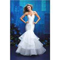 Style 9416 by Allure Bridals - Ivory Mikado Floor Sweetheart  Strapless Wedding Dresses - Bridesmaid