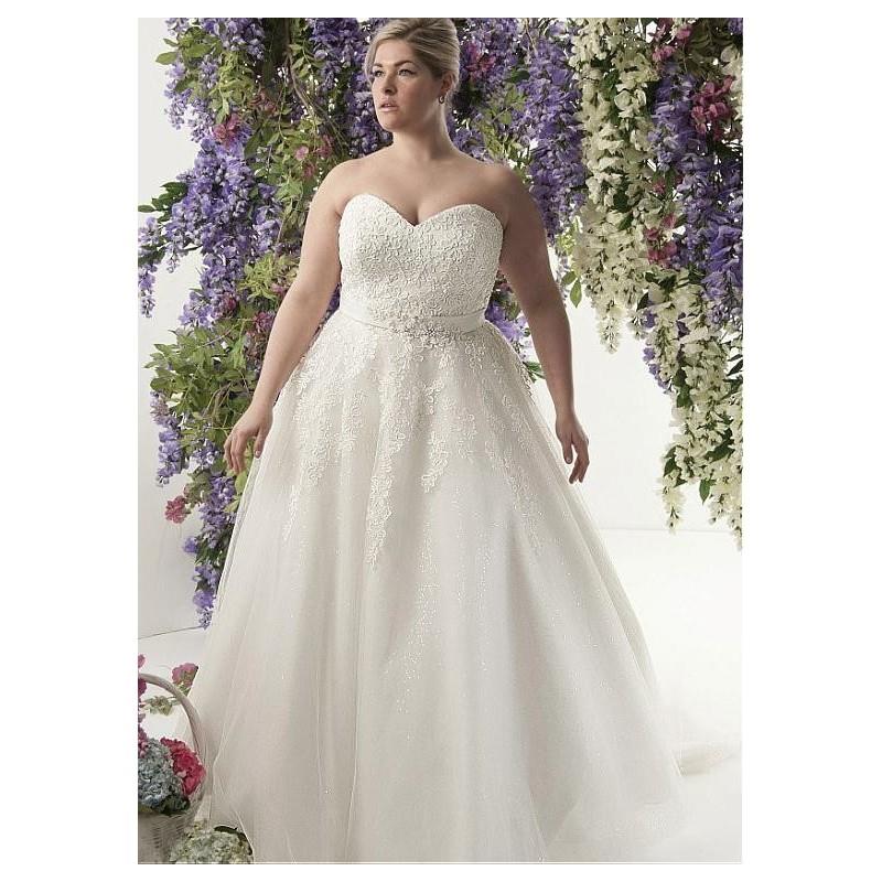 My Stuff, Alluring Tulle Sweetheart Neckline A-line Plus Size Wedding Dresses with Lace Appliques -