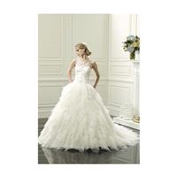 Val Stefani - Spring 2014 - Style D8053 Sleeveless Tulle Ball Gown Wedding Dress with Layered Skirt