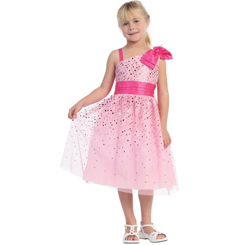My Stuff, Pink Sparkle Bow Flower Girl Easter Dress Style: D4170 - Charming Wedding Party Dresses|Un