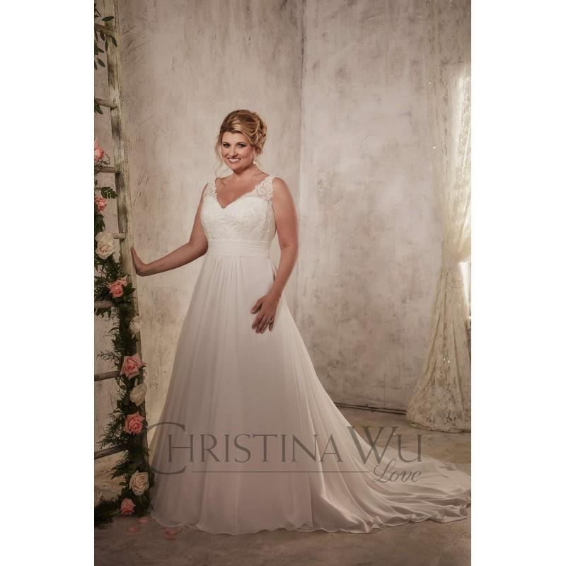 wedding, Eternity Bride Plus-Size Dresses Style 29271 by Love by Christina Wu - Ivory  White Chiffon