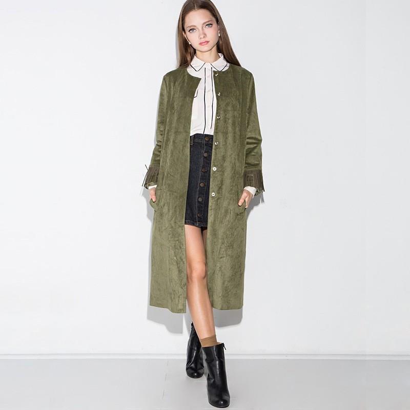 My Stuff, Casual Vogue Fringe Split Front Slimming Long Sleeves Winter Coat Overcoat - Bonny YZOZO B