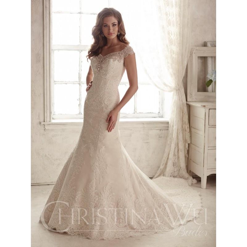 wedding, Ivory/Oyster/Silver Christina Wu Bridal 15582 - Brand Wedding Store Online