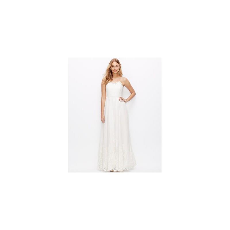 My Stuff, Ann Taylor Lace Georgette Spaghetti Strap Gown - Wedding Dresses 2018,Cheap Bridal Gowns,P