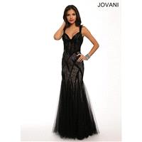 Jovani 21381 Sleeveless Lace Mermaid Dress - 2018 Spring Trends Dresses|Beaded Evening Dresses|Prom