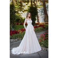 Victoria Soprano 2017 Rosalia 10918 Illusion Chapel Train Ball Gown Long Sleeves Sweet Ivory Tulle A
