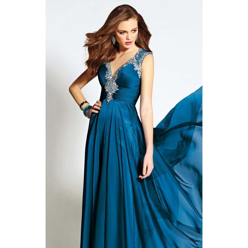 My Stuff, Beaded V Neckline Dresses by Alyce BDazzle 35653 - Bonny Evening Dresses Online