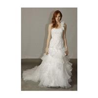 Henry Roth - Fall 2012 - One-Shoulder Lace and Chiffon Mermaid Wedding Dress - Stunning Cheap Weddin