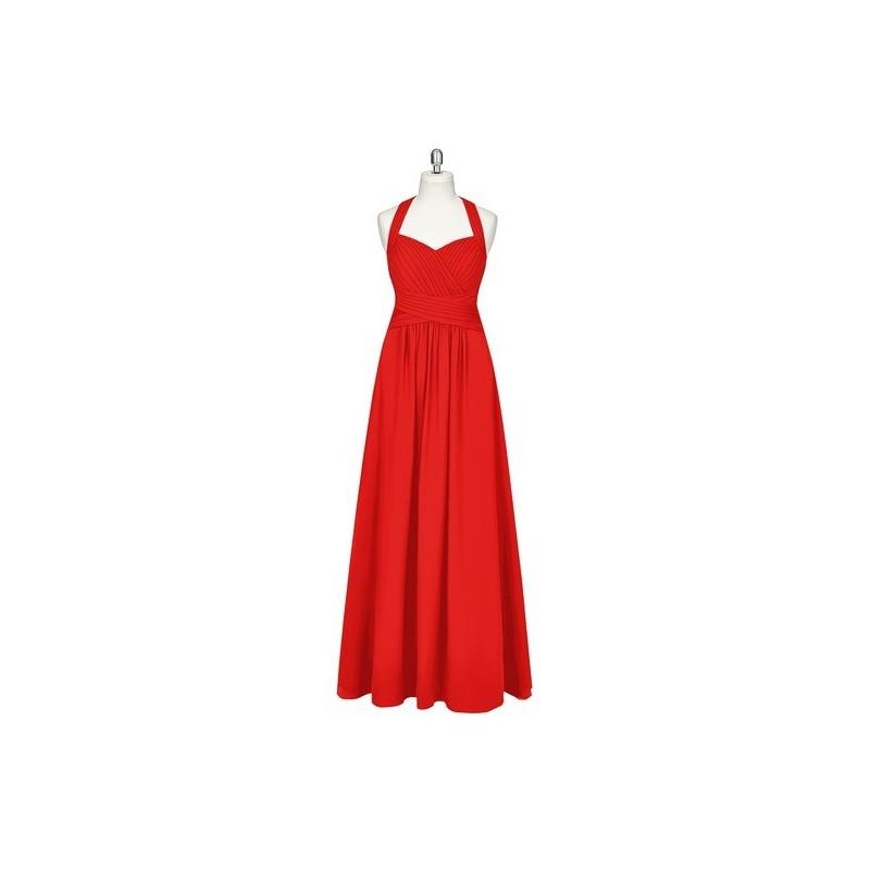 My Stuff, Red Azazie Claudia - Sweetheart Chiffon Floor Length Strap Detail Dress - Simple Bridesmai
