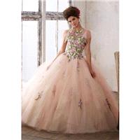 Vizcaya 89124 Floral High Neck Quinceanera Dress - Brand Prom Dresses|Beaded Evening Dresses|Charmin