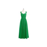 Emerald Azazie Zapheira - Back Zip Floor Length Chiffon Sweetheart Dress - Simple Bridesmaid Dresses