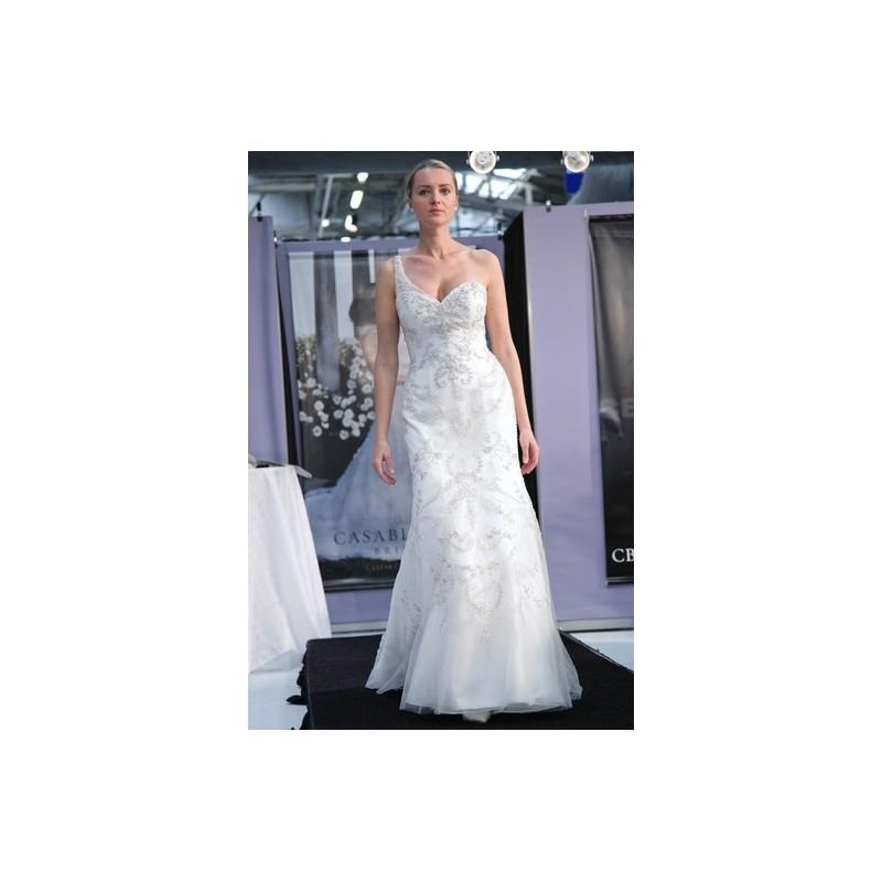 My Stuff, Casablanca FW12 Dress 6 - Full Length One Shoulder Fit and Flare White Casablanca Bridal F