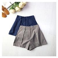 Casual High Waisted Zipper Up Edgy Wide Leg Pant Short - Discount Fashion in beenono