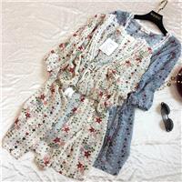 Seen Through Split Front Chiffon Lace Floral Over Knee Cardigan Blouse Coat - Discount Fashion in be