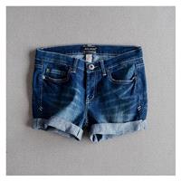 Old School Vogue Frilled Slimming Cowboy Summer Jeans Short - Discount Fashion in beenono