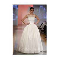 The Steven Birnbaum Collection - Spring 2013 - Priscilla Lace and Silk Satin A-Line Wedding Dress wi