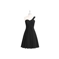 Black Azazie Sariah - Chiffon Strap Detail Knee Length Sweetheart Dress - Charming Bridesmaids Store