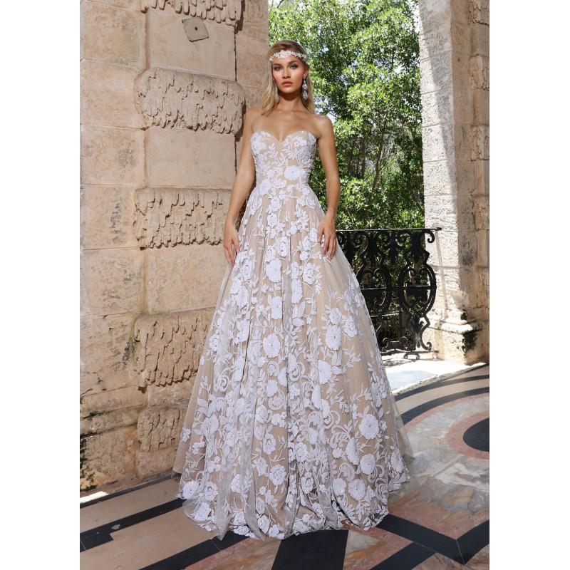 My Stuff, Ashley & Justin Spring/Summer 2018 10548 Nude Sequins Tulle Sweet Chapel Train Sweetheart