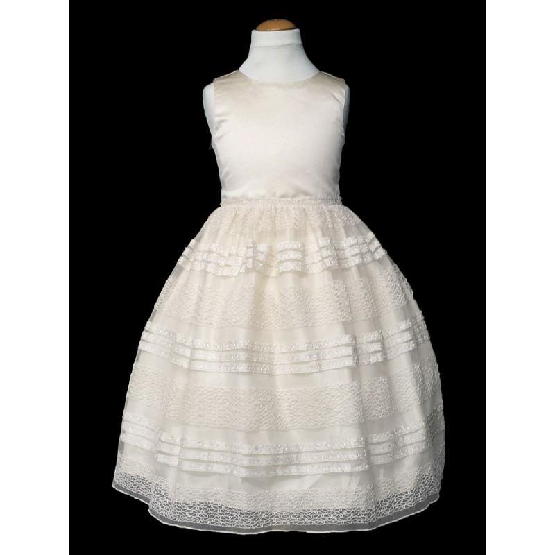 My Stuff, Ivory Satin Bodice Embellished Mesh Dress Style: D5625 - Charming Wedding Party Dresses|Un