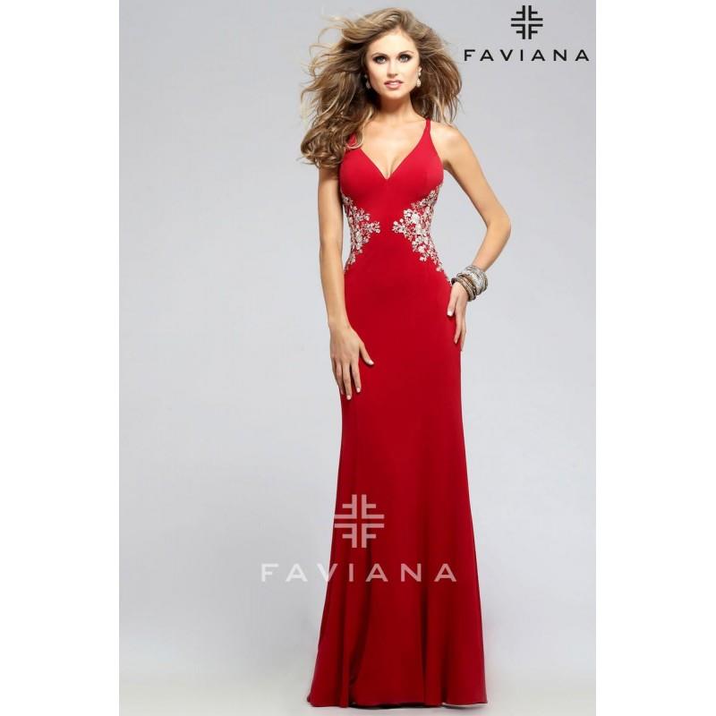 wedding, Faviana 7756 - Branded Bridal Gowns|Designer Wedding Dresses|Little Flower Dresses