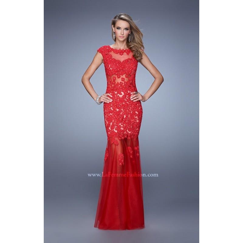 My Stuff, Black/Nude Gigi 21318 - Mermaid Sleeves Lace Sheer Dress - Customize Your Prom Dress